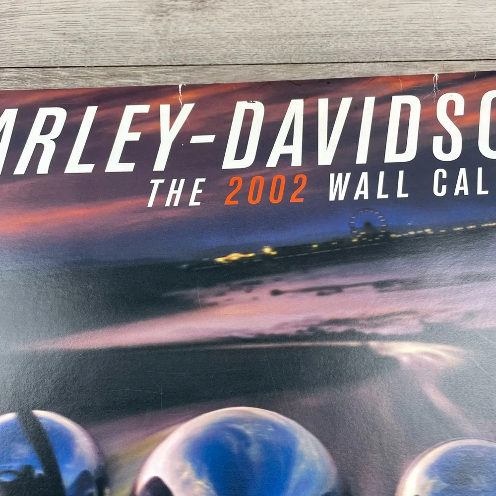 Harley Davidson 2002 Wall Calendar Motorcycles Use Again in 2030! Y2K